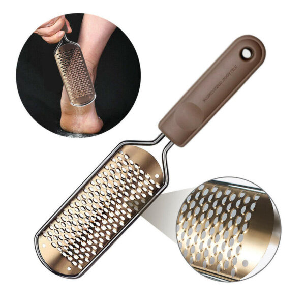 Stainless Foot File Callus Dead Skin Remover Rasp Scraper Cracked Exfoliating Scrub Practical Pedicure Mesh Tools