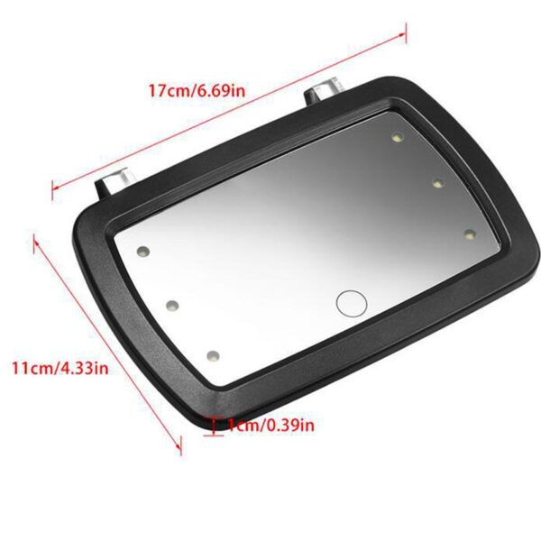 Universal LED Car Interior Mirror Touch Switch Makeup Mirror Sun Visor High Clear Interior HD Mirror 3