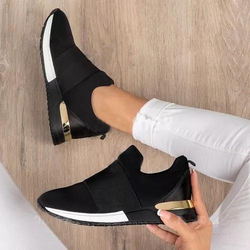 Vulcanize Shoes Sneakers Women Shoes Ladies Slip On Knit Solid Color Sneakers for Female Sport Mesh 1