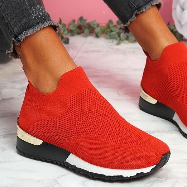 Vulcanize Shoes Sneakers Women Shoes Ladies Slip On Knit Solid Color Sneakers for Female Sport Mesh 7.jpg 640x640 7