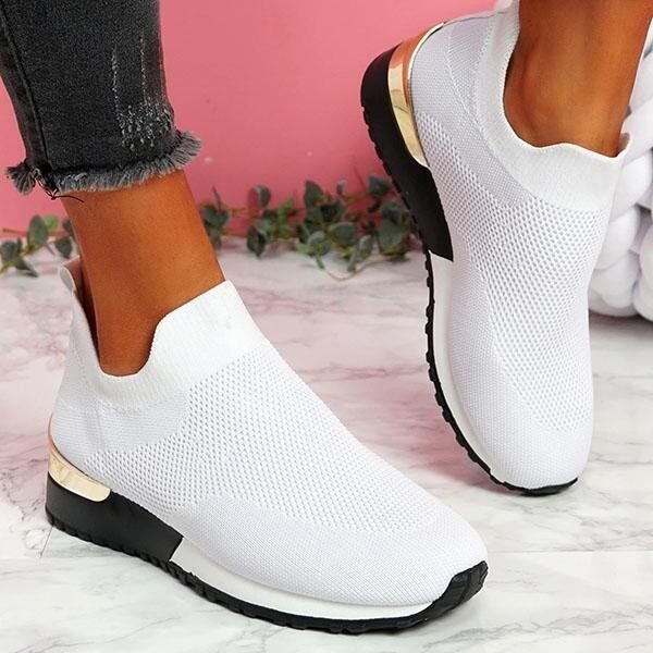 Vulcanize Shoes Sneakers Women Shoes Ladies Slip On Knit Solid Color Sneakers for Female Sport Mesh 8.jpg 640x640 8