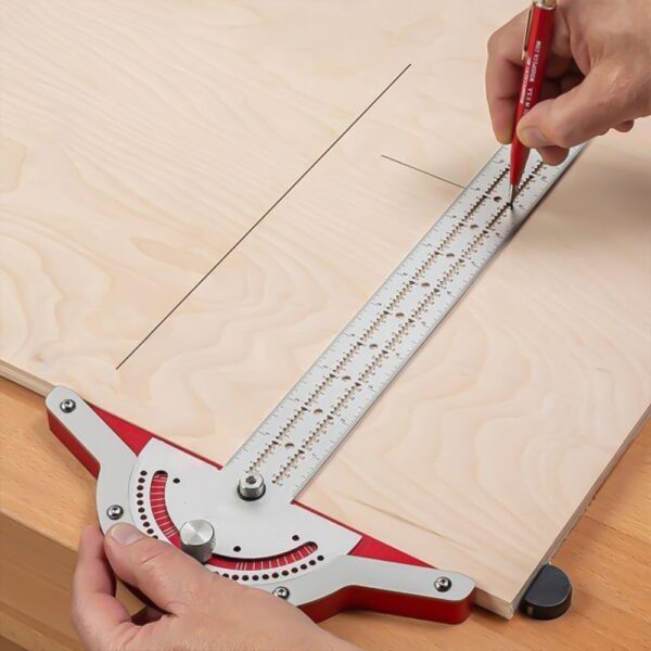 Woodworker Edge Rule Efficient Protractor Woodworking Scriber Gauge Stainless Steel Measuring Ruler Scale Caliper Carpentry Tool 5