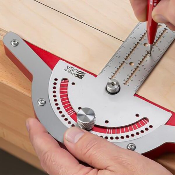 Woodworker Edge Rule Efficient Protractor Woodworking Scriber Gauge Stainless Steel Measuring Ruler Scale Caliper Carpentry Tool