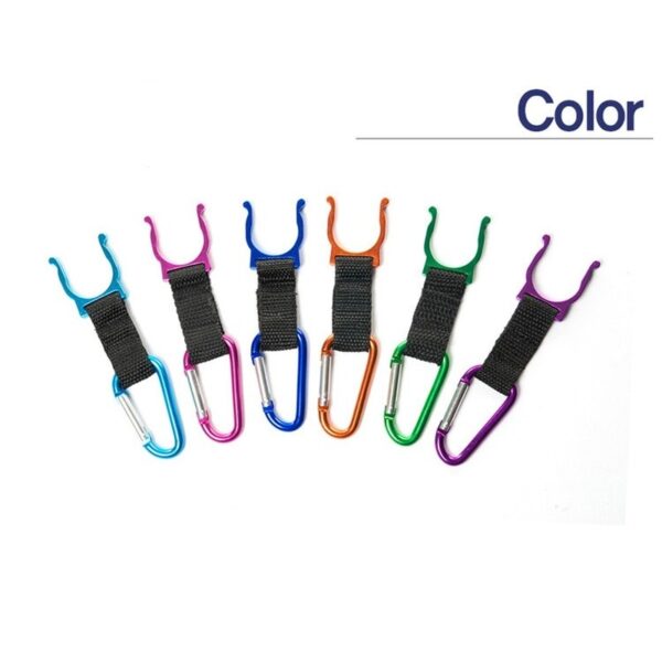 10pcs Camping Hiking Clip Panja Zida Zopulumukira Panja Aluminiyamu Carabiner Spring Water Bottle Clip Clip Hook 1