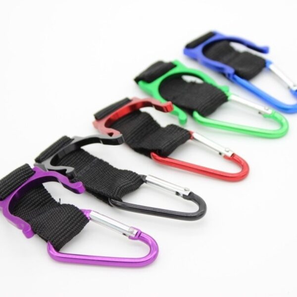 10pcs Camping Hiking Clip Outdoor Survival Tools Aluminum Carabiner Spring Water Bottle Clip Hook 4