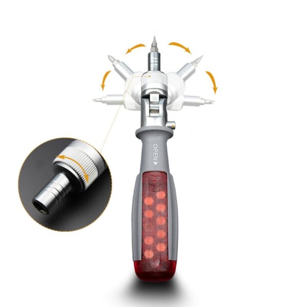 180 Degree Multifunction Ratchet Screwdriver 1 4 Inch Inside Hexagon Adjustable Angle Mini Rapid Ratchet Screwdriver 2