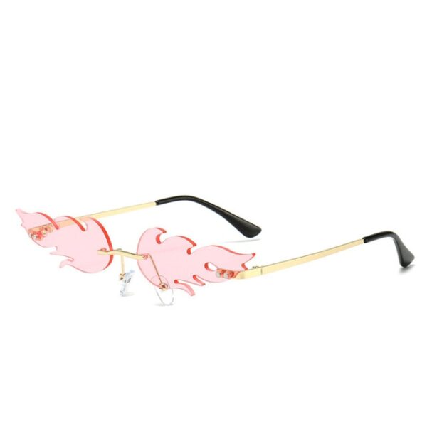 2020 New Unisex Fire Glasses Rimless Wave Sun Glasses UV 400 Eyewear Luxury Trending Narrow Sunglasses 6.jpg 640x640 6