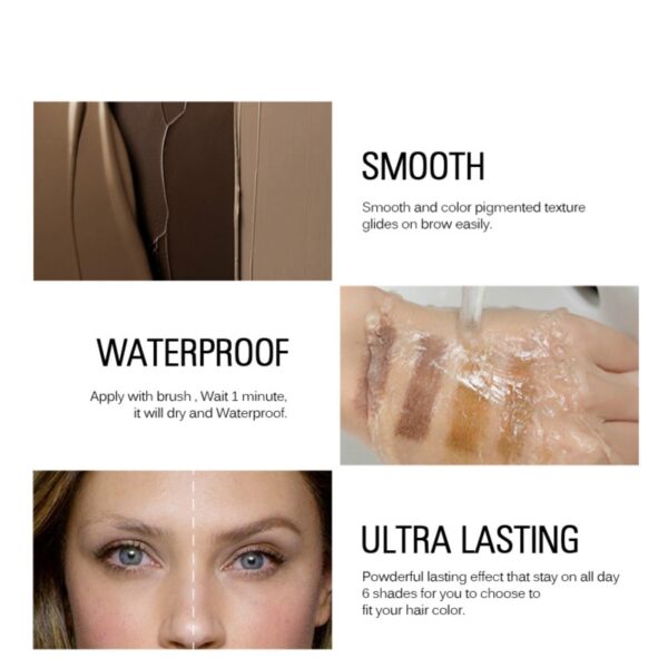 2021 Makeup gel za obrve Vodootporni dugotrajni set četkica za šminku Set za smeđe pojačivač voska za obrve 3
