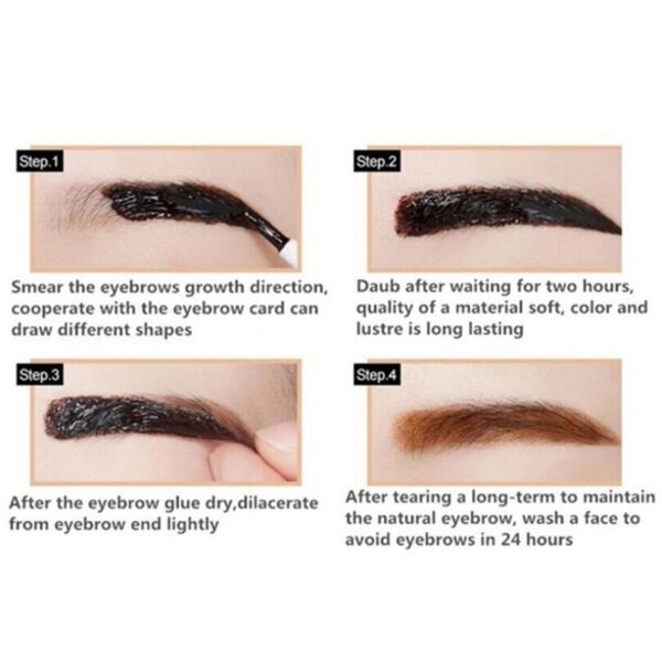 2021 Makeup Eyebrow Gel Waterproof Long Lasting Tint Makeup Brush Set Brown Enhancer Eye Brow Wax 4