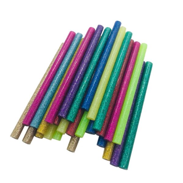 30Pcs set Colored Hot Melt Glue Sticks 7mm Adhesive Assorted Glitter Glue Sticks Professional For Electric 3