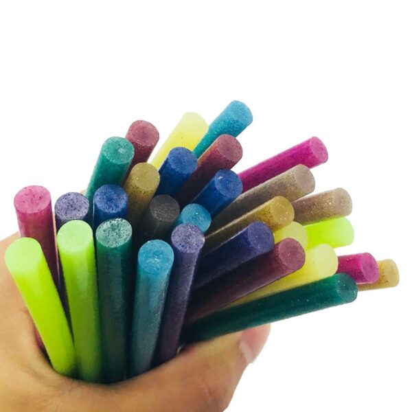 30Pcs set Colored Hot Melt Glue Sticks 7mm Adhesive Assorted Glitter Glue Sticks Professional For Electric 4