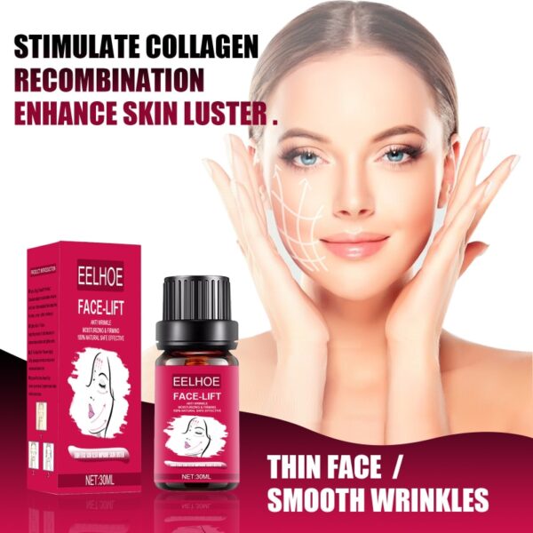 30ml V Shaped Face Slimming Oil Enzyme Face Lift Essential Oil Removing Double Chin Burning Fat