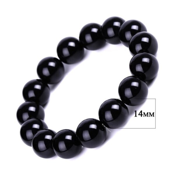 Bracelet en obsidienne noire prière bouddhiste bénédiction Blackstone guérison pierre boule perles bijoux Valentine s présent 25.jpg 640x640 25