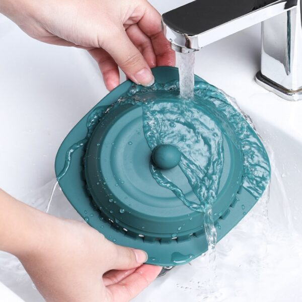 Domaći umivaonik Silica Gel filter Kupaonica Take Shower Podni odvodni poklopac Univerzalni sprečavajući začepljivanje kose dezodoransom 4