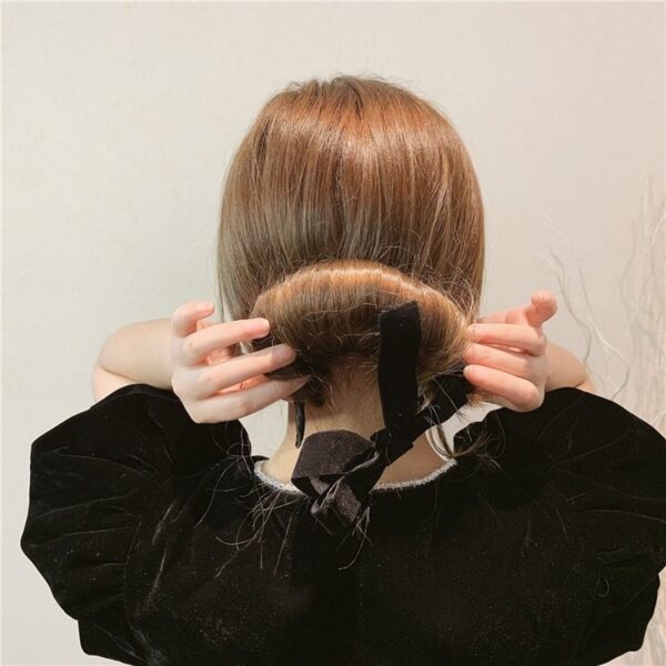 Korejski stil jednostavne nove pundžaste trake za kosu Internet Celebrity Lenzy Polka Dot čipkasto upleteno modeliranje kose 11