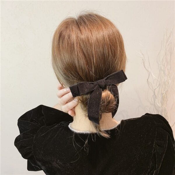 Koreaanske styl Simple New Bun Hair Band Internet Celebrity Lazy Polka Dot Lace Braided Hair Modeling 7