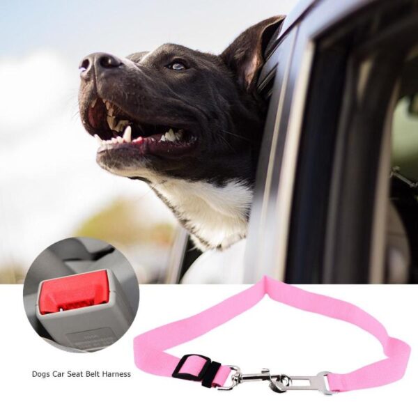 Pet Dog Cat Car Seat Belt Adjustable Harness Seatbelt Lead Leash for Small Medium Dogs Travel 7