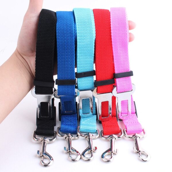 Pet Dog Cat Car Seat Belt Adjustable Harness Seatbelt Lead Leash for Small Medium Dogs Travel 9