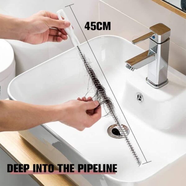 Pipeline Dredging Brush Sewer Cleaning Plastic Hook Home Drain Dredge Device Bathroom Toilet Tool Sewer Kitchen 3