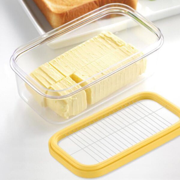 Plastic Butter Dish With Lid Butter Keeper Container Storage Cutter Slicer Great for Kitchen Storage Decor