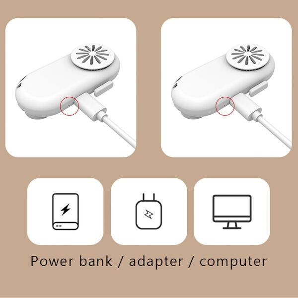 Prijenosni ventilator za višekratnu upotrebu za masku za lice Klip za zračni filter USB punjivi ispušni mini ventilator osobni 4