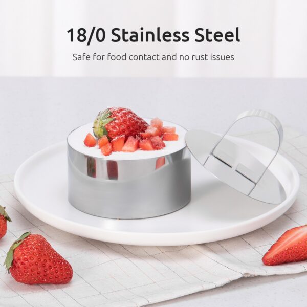 U Taste Cake Mold Baking Ring for Mousse Mini Cake Ring Stainless Steel Cookie Cutter Salad 1