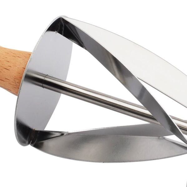 Upspirit rezač od nehrđajućeg čelika za izradu kroasana Nož za tijesto za tijesto s kruhom od kruha Drvena drška 2