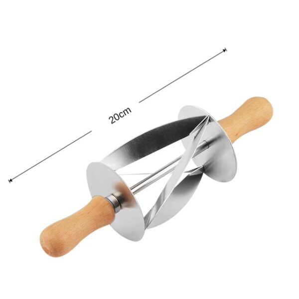 Upspirit rezač od nehrđajućeg čelika za izradu kroasana Nož za tijesto za tijesto od kruha, tijesto Drvena drška za pečenje.jpg 640x640