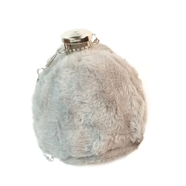 Winter Fur Hip Flask Bucket Bag Plush Mini Bag Female Tide Cute Chain Shoulder Messenger Bag 4