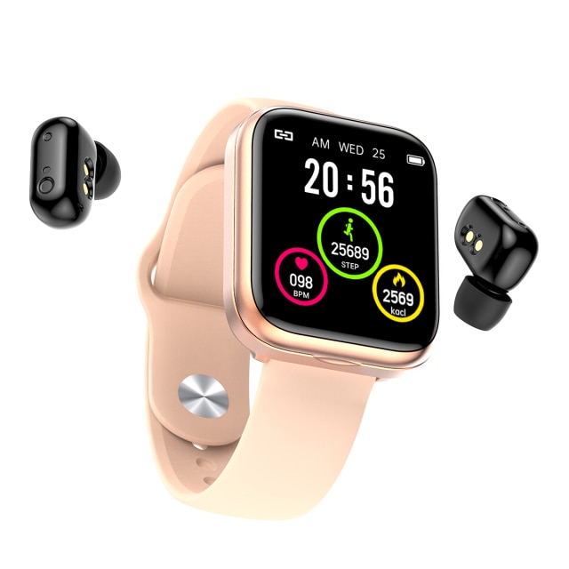 2 in 1 Smart Watch with Wireless Bluetooth Earbuds Not sold in