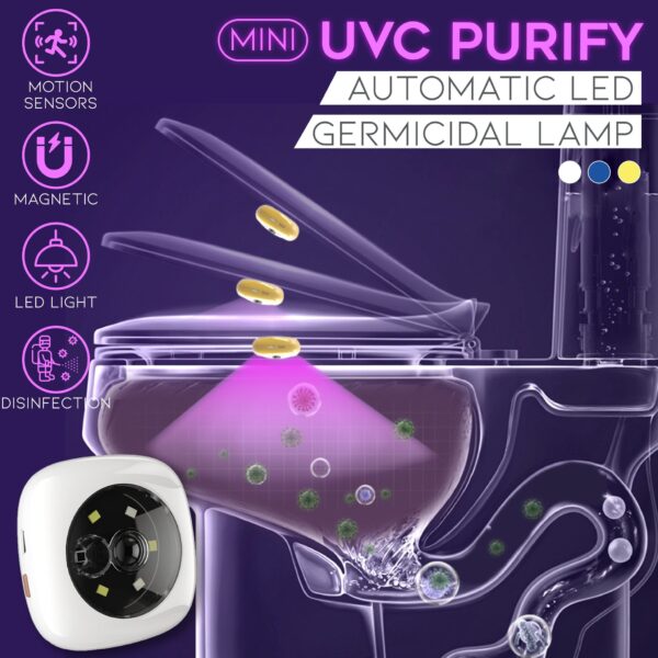 mini uvc purify automatic led germicidal lamp 1688