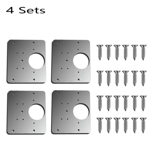 1 2 3 4PCS Hinge Plate Repair Plate for Cabinet Furniture Window igwe anaghị agba nchara Plate Mmezi 3.jpg 640x640 3