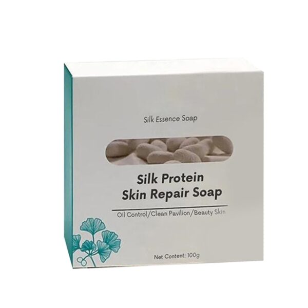 100g Silk Protein Skin Repair Facial Cleaning Soap Remove Mites Blackheads Handmade Soap Oil Control