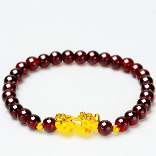 1pc Obsidian Stone Beads Chakra Bracelet Feng Shui Unisex Wristband Gold Black Pixiu Wealth Good Luck 61.jpg 640x640 61