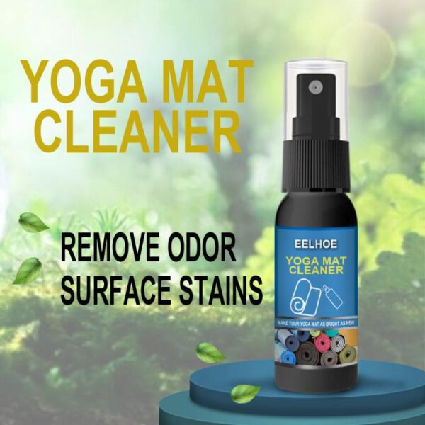 30ML Yoga Mat Cleaner လျှော်ဖွပ်ခြင်းမရှိသော သန့်စင်သော အနံ့ဆိုးနှင့် အစွန်းအထင်းများ Fitness Mat မရှိမဖြစ် သန့်စင်ဆေးမှုတ်မှုတ်ဆေး 1