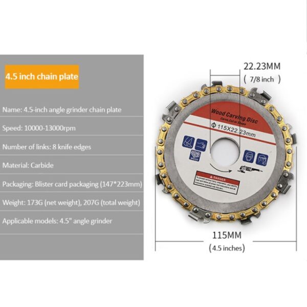 4 4 5 5 Inč Disk za rezbarenje drva Lančane brusilice Lančane pile Disk Lančane ploče 3.jpg 640x640 3