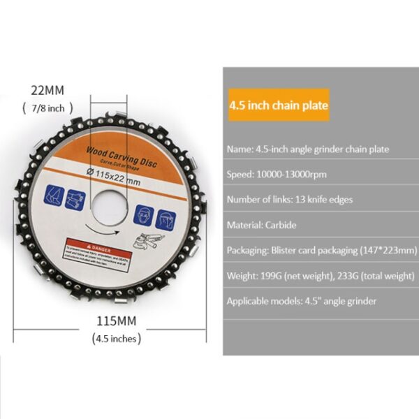 4 4 5 5 Inč Disk za rezbarenje drva Lančane brusilice Lančane pile Disk Lančane ploče 4.jpg 640x640 4