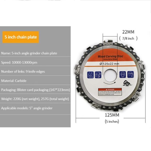 4 4 5 5 Inch Wood Carving Disc Woodworking Chain Grinder Chain Saws Disc Chain Plate 5.jpg 640x640 5