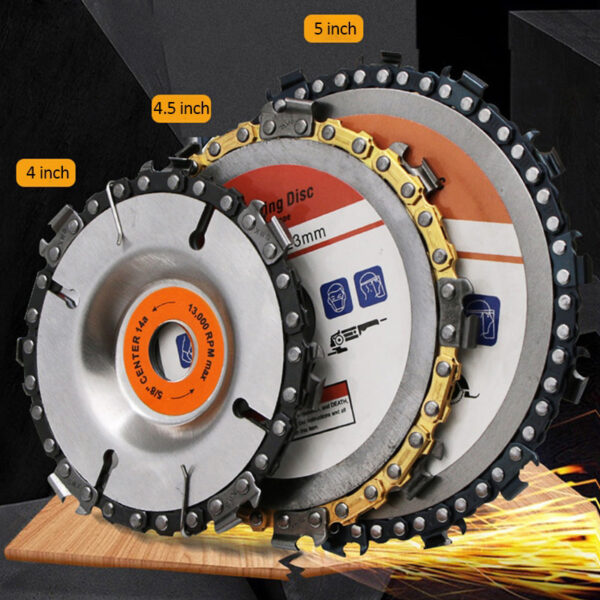 4 4 5 5 Inch Wood Carving Disc Woodworking Chain Grinder Chain Saws Disc Chain Plate 6