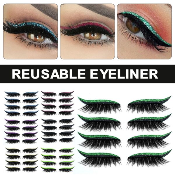 40pcs Eyelid Line Stick Reusable eyeliner stickers Cat Eye Makeup Double Eyelid Sticker Eyeliner Makeup Sticker 1