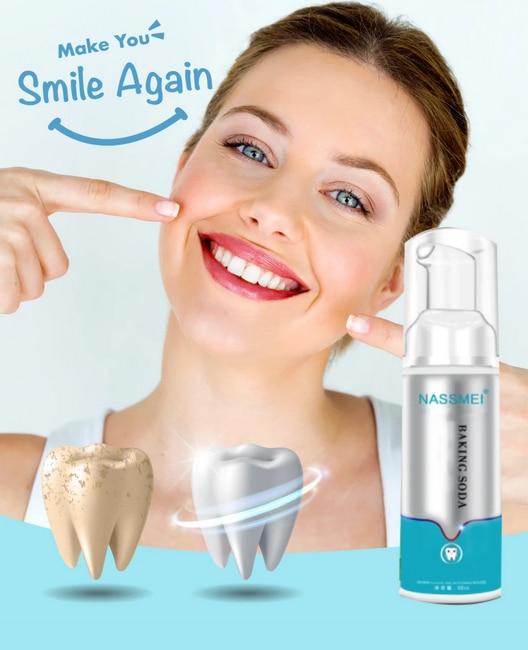 Baking Soda Teeth Whitening Fluoride free Mousse Foam Toothpaste Deep Clean Hygiene Stain Removal Fight Bleeding 1