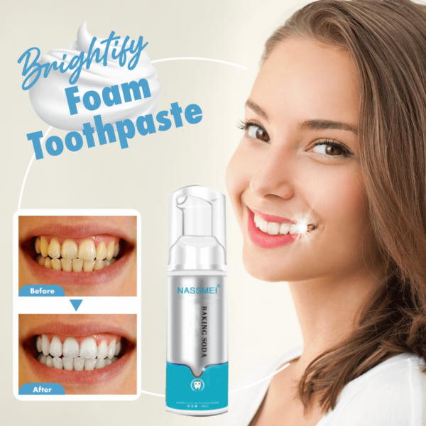 Baking Soda Teeth Whitening Fluoride free Mousse Foam Toothpaste Deep Clean Hygiene Stain Removal Fight Bleeding
