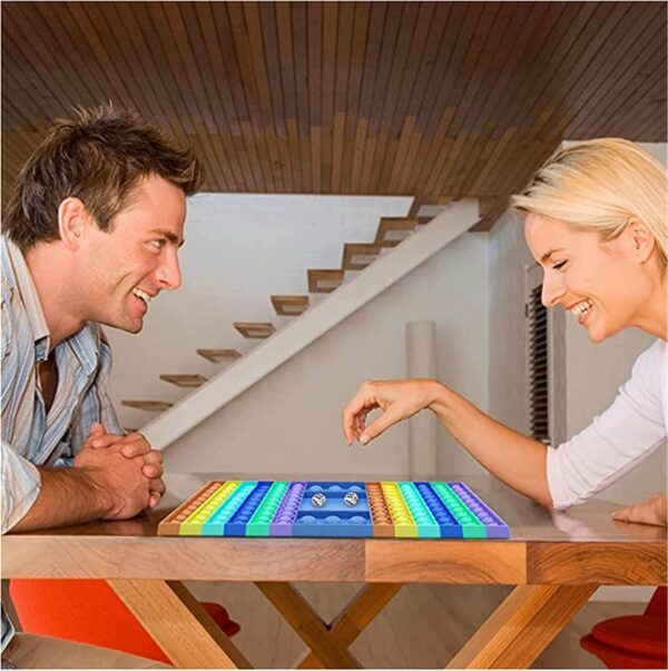 Big Popper Igra Duga Šahovska ploča Push Bubble Popper Fidget Senzorne igračke Igra za ublažavanje stresa Interaktivna 10