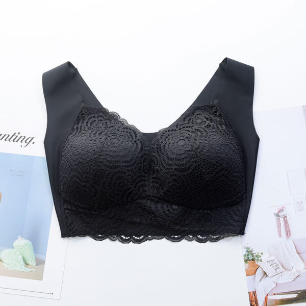 Female Push Up Bra Full Cup Sexy Lace Bra for Women Bralette Top Plus Size Wireless 5