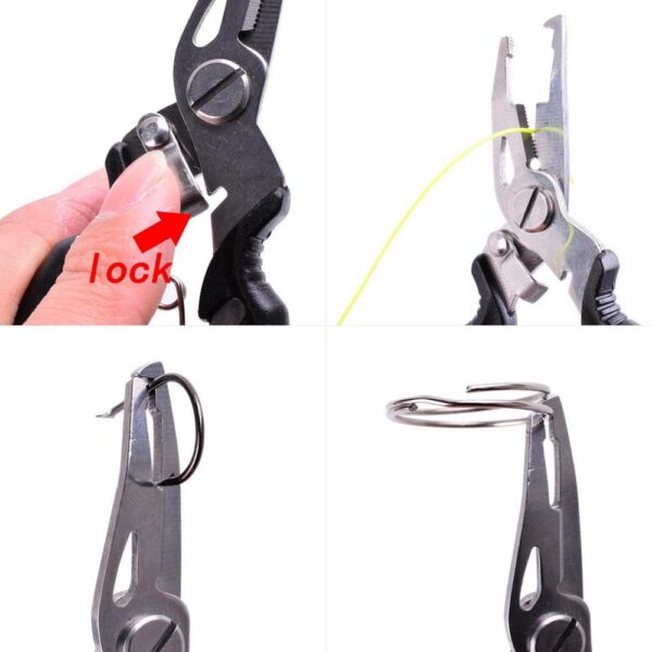 Fishing Plier Scissor Braid Line Lure Cutter Hook Remover etc Fishing Tackle Tool Cutting Fish භාවිතය 4