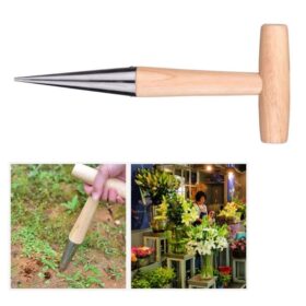 Wooden Handle Plant Seed Cultivation Hole Punch - image 3