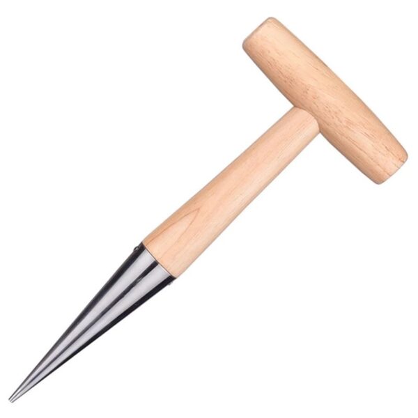 Gardening Hole Puncher with Wooden Handle Convenience Hole Digger Garden Tool for Sow Seeds Transplant Plant 5