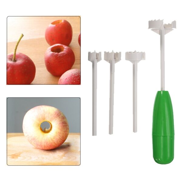 Handheld Fruit Core Remover Set for Vegetables Dig Hole Opener Core Remove Device Separator Vegetable Drill 1