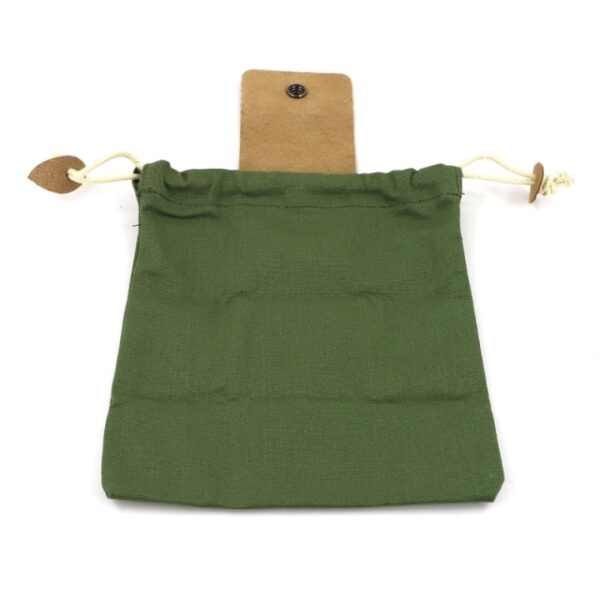 Leather Canvas Pouch Multifunctional Outdoor Foldable Foraging Bag Jungle Fruit Picking Storage Bags For Hiking