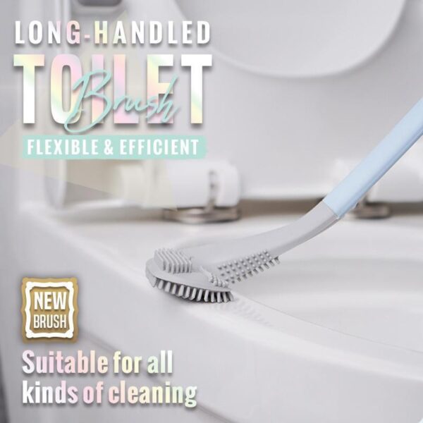 Long Handle Toilet Brush Golf Brush Head Toilet Brush Cleaning Tool Silicone Brush Head Home Bathroom 1